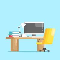 work table vector illustration