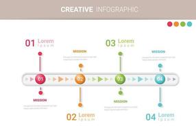 Presentation business infographic template with 4 options vector