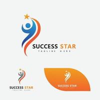 star people logo vector image