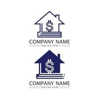 Real estate and home buildings vector logo icons template