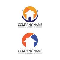 Real estate and home buildings vector logo icons template