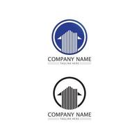 Real estate and home buildings vector logo icons template