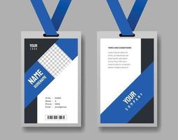 minimalist id cards template with abstract design  for company stuff vector