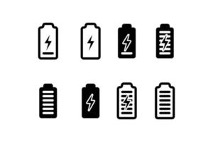 conjunto de icono de batería de vector