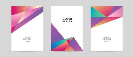 colorful cover design template abstract geometric background vector