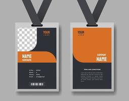 minimalist id cards template with abstract design  for company stuff vector