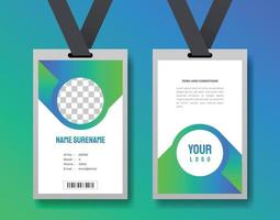 minimalist id cards template with abstract design  for company stuff vector