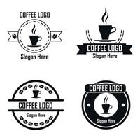 colección de logos de café con diferentes diseños. vector