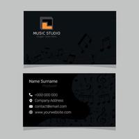 Music studio business card vector