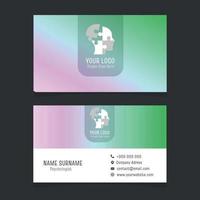 Abstract psychologist business card vector