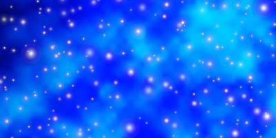 Light BLUE vector texture with beautiful stars.