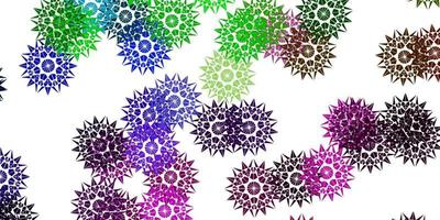 Light Multicolor vector doodle texture with flowers.