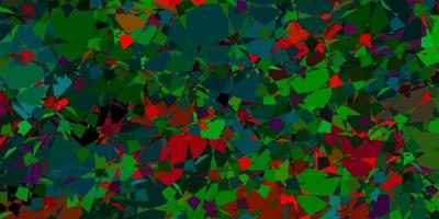 Dark Multicolor vector background with triangles.