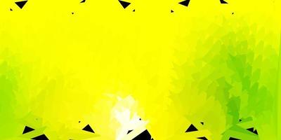 Light green, yellow vector poly triangle template.