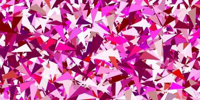 Light pink vector background with triangles.