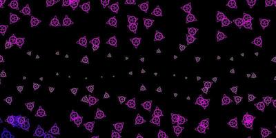 Dark Pink vector pattern with magic elements.