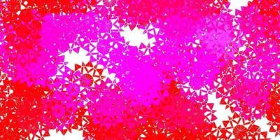 Light Pink vector pattern with colored snowflakes.