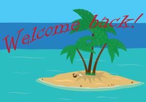 Welcome back open touristic resort after lock down vector