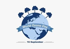 World Ozone Day Background Vector Illustration