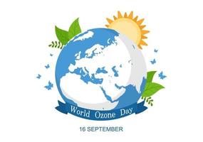 World Ozone Day Background Vector Illustration