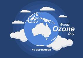 World Ozone Day Background Vector Illustration