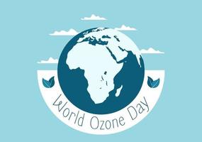 World Ozone Day Background Vector Illustration