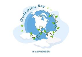 World Ozone Day Background Vector Illustration