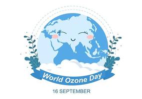 Ilustración de vector de fondo del día mundial del ozono