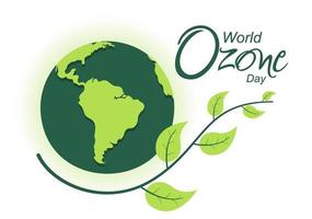 World Ozone Day Background Vector Illustration