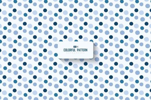 Abstract minimal blue dots pattern design artwork background. vector