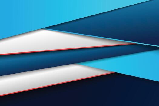 azul degradado abstracto de plantilla de tecnología de corte de papel y diseño rojo. vector