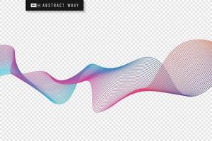 Abstract colorful line design of wavy pattern element background. vector