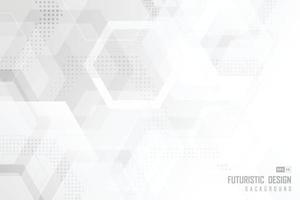 Abstract trendy technology of gradient white and gray background. vector