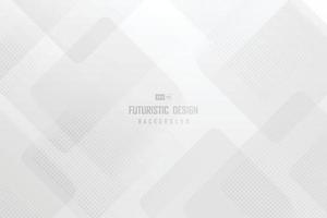 Abstract trendy technology template of white square design background. vector