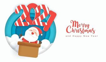 Christmas sale banner with Santa clause and friends vector