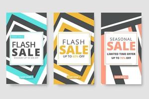 sale discount promotional banner template for social media story vector