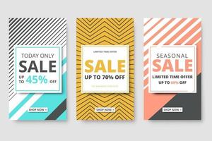 sale discount promotional banner template for social media story vector