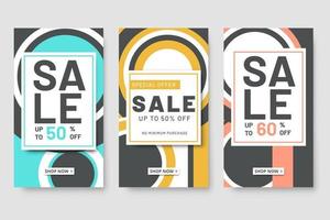 sale discount promotional banner template for social media story vector