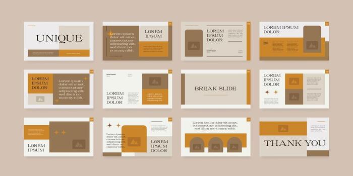 unique modern presentation slide layout design vector