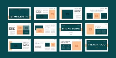simple modern presentation slide layout design vector