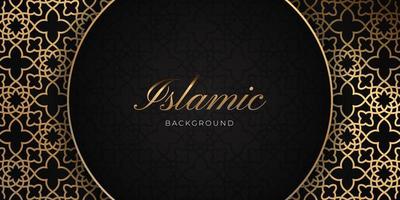 islamic luxury gold background design vector