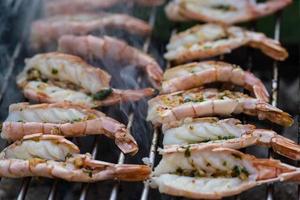 Mediterranean marinated seafood for grilling photo