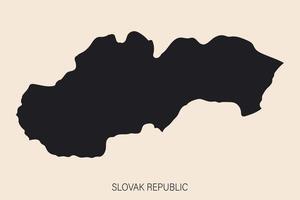 Highly detailed Slovakia map with borders isolated on background vector