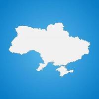 Highly detailed Ukraine map with borders isolated on background vector