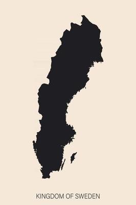 Highly detailed Sweden map with borders isolated on background