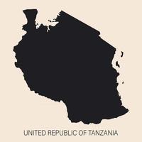 Highly detailed Tanzania map with borders isolated on background vector