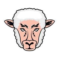 Sheep Face Mascot vector