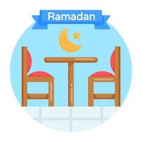 Sitting  Iftar Dining vector