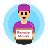 Ramadan Mubarak and Greetings vector