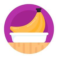 Banana Plate and Dish vector